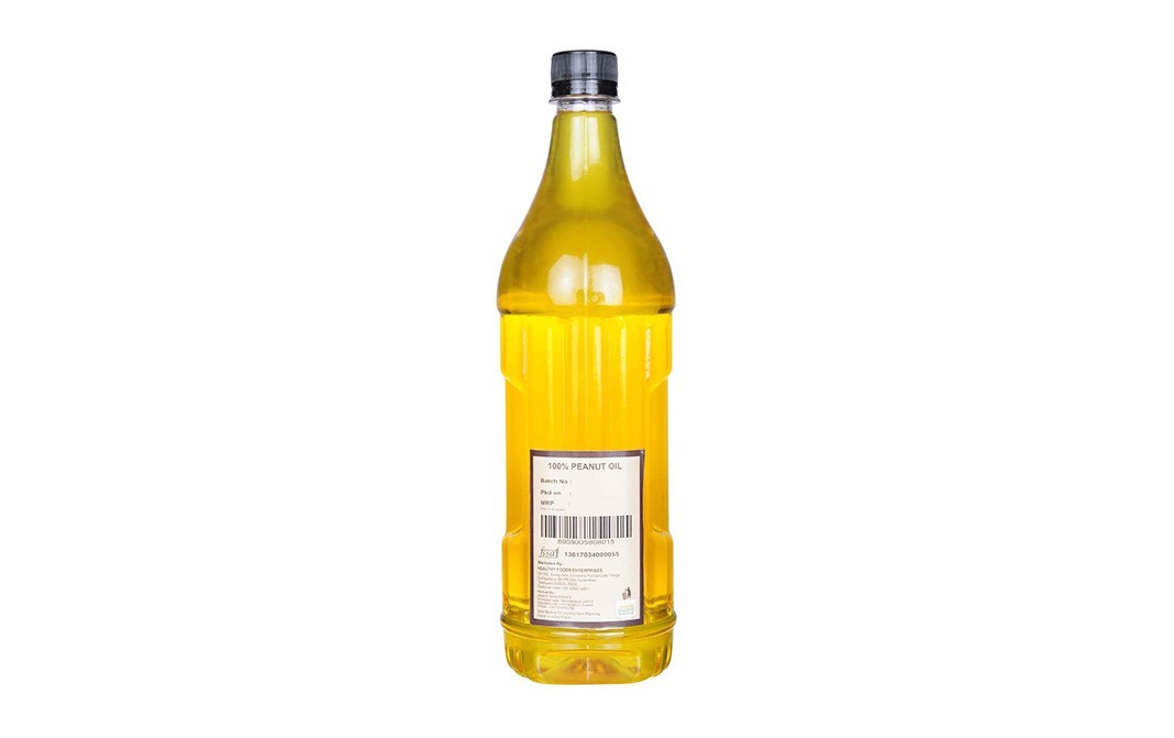 Jivika Naturals Cold Pressed  Unrefined Peanut Oil   Plastic Bottle  1 litre